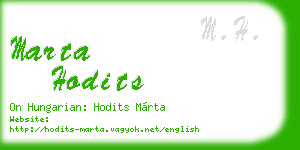 marta hodits business card